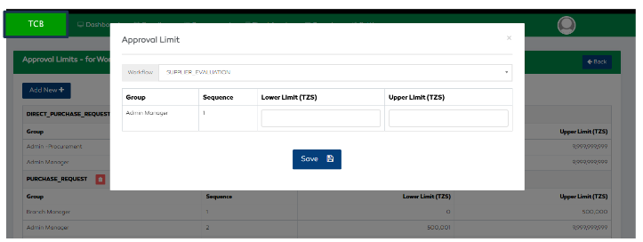 P2P Add approval limit