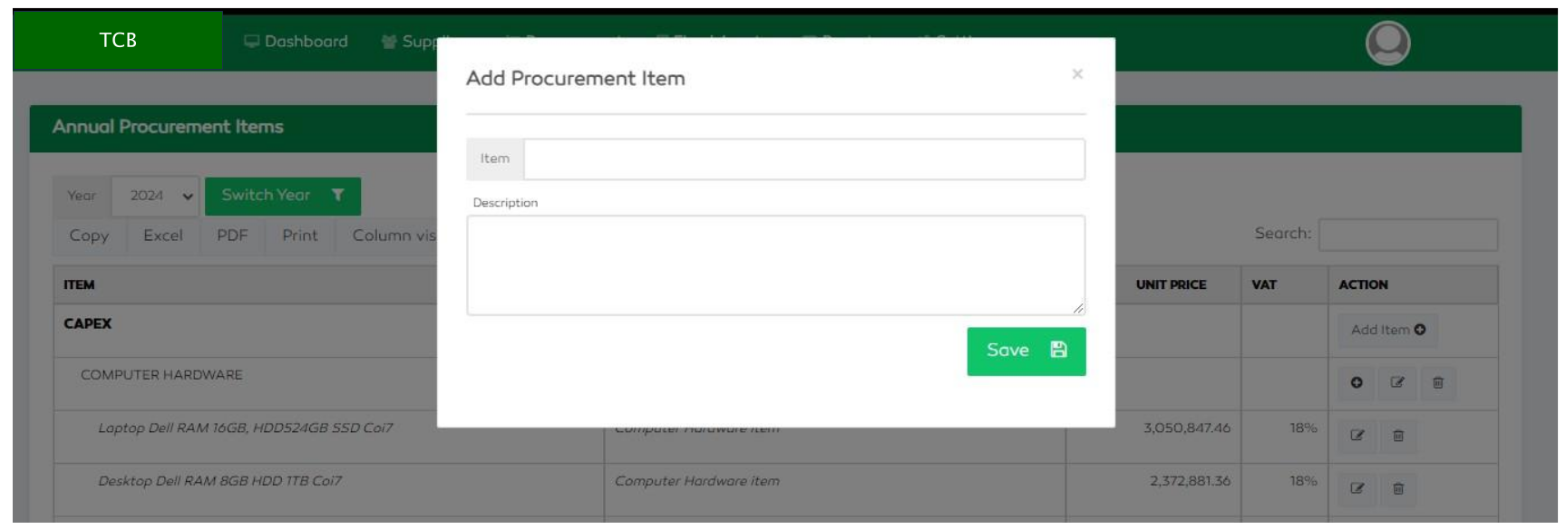 P2P Adding a Procurement Item