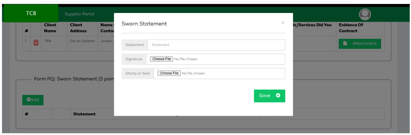 P2P Adding Sworn Statement