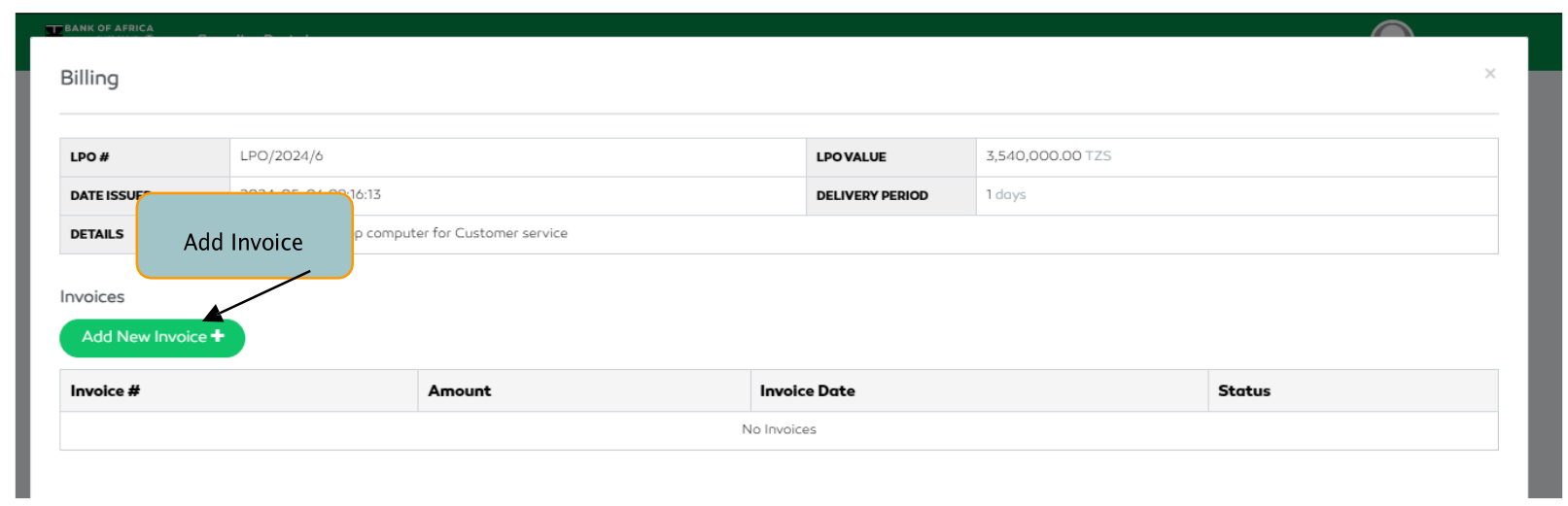 P2P Adding an Invoice