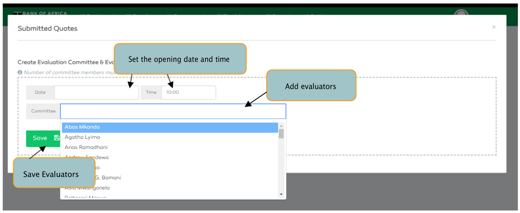 P2P Adding Evaluators
