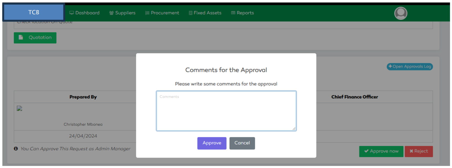 P2P Commenting on LPO Approval