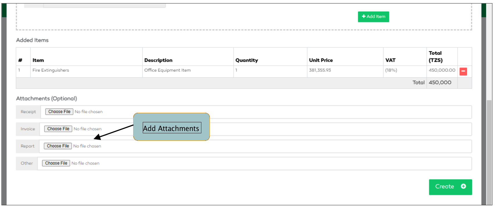 P2P Creating a new Direct Purchase