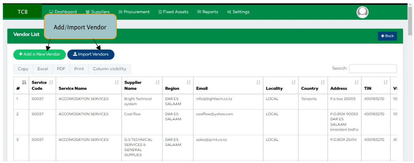 P2P Importing /Adding Vendors