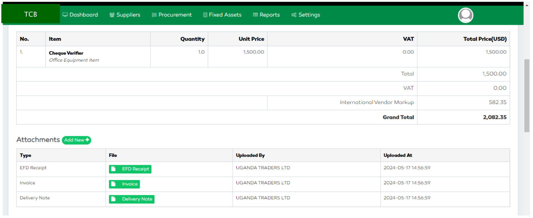 P2P Invoice Details and Attachments for Payment Approval