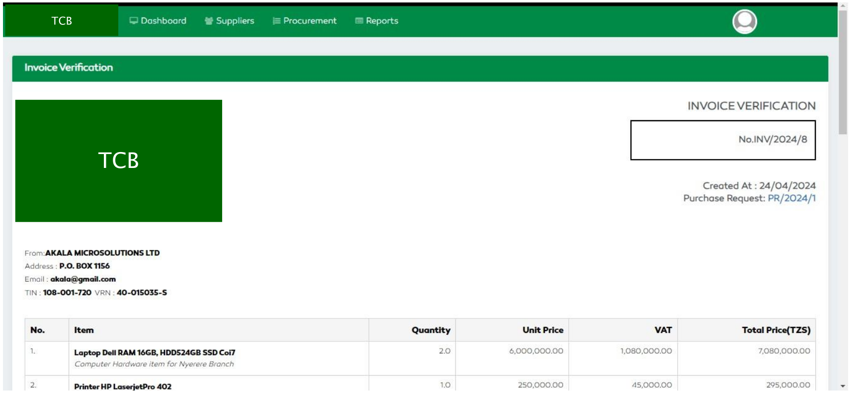 P2P Invoice Features