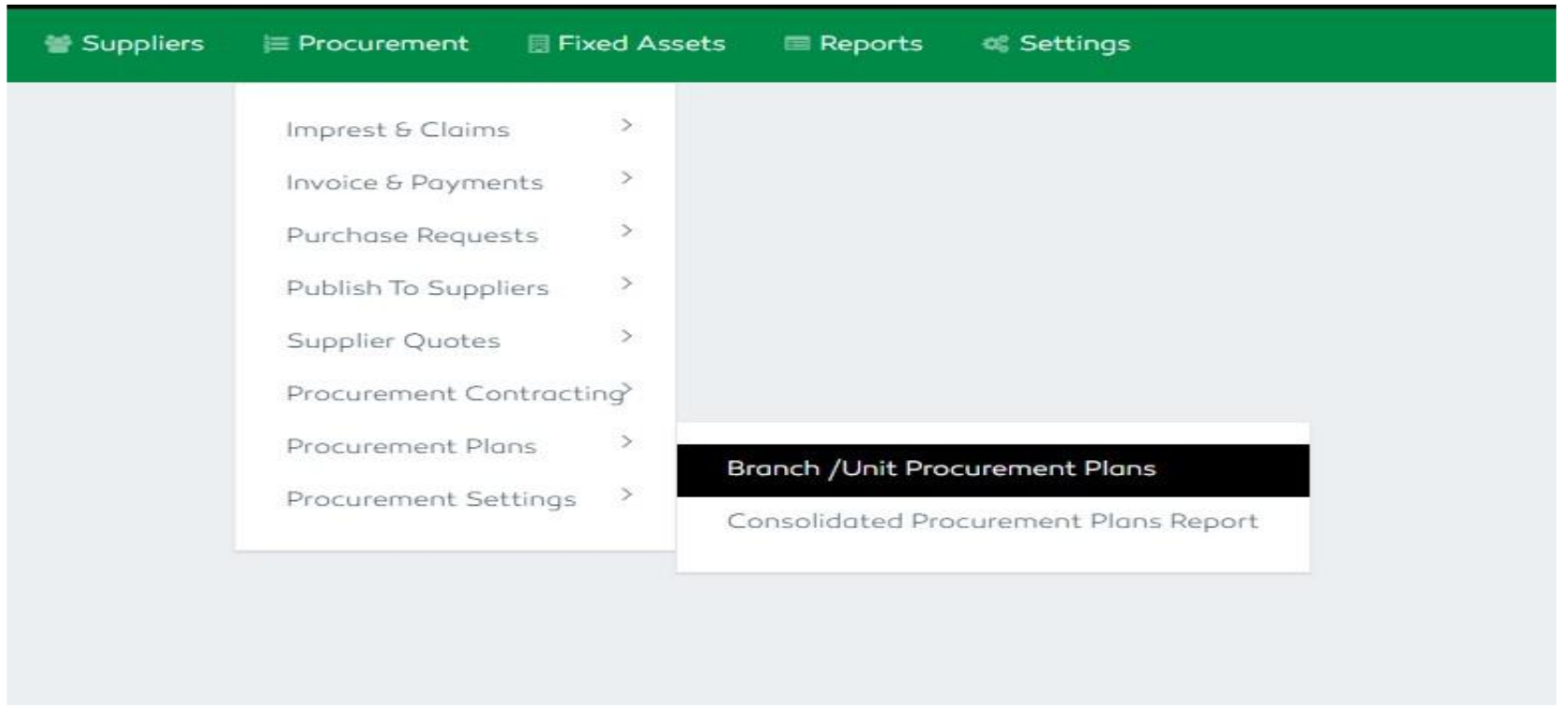 P2P Procurement Plan Settings