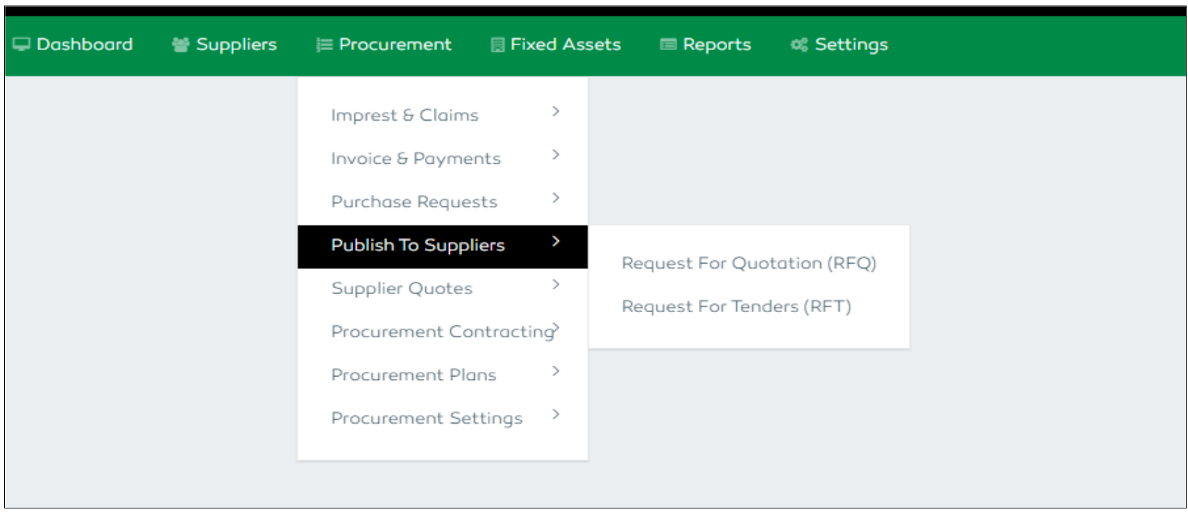 P2P Publishing RFQ and Tenders Features