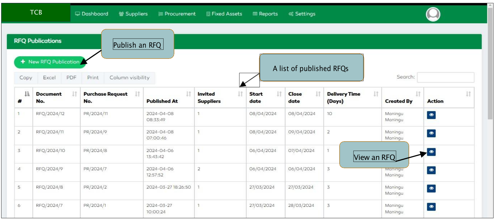 P2P RFQ Module Features