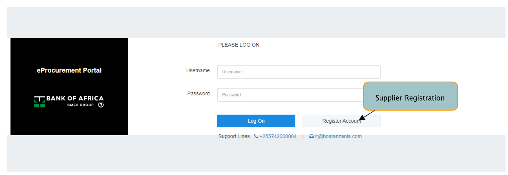 P2P Supplier Registration